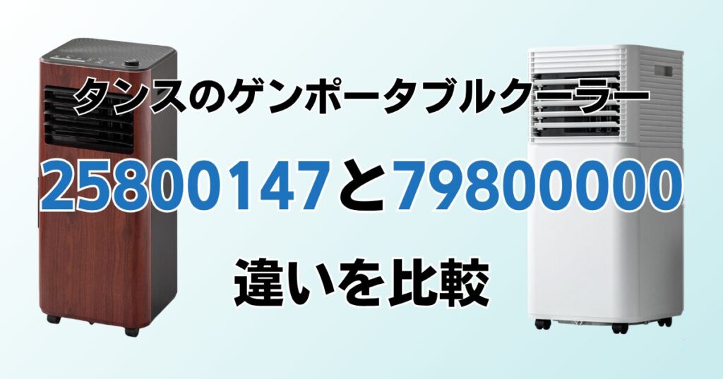 25800147と79800000の違いを比較！どちらがおすすめ？タンスのゲンポータブルクーラーについて解説_01