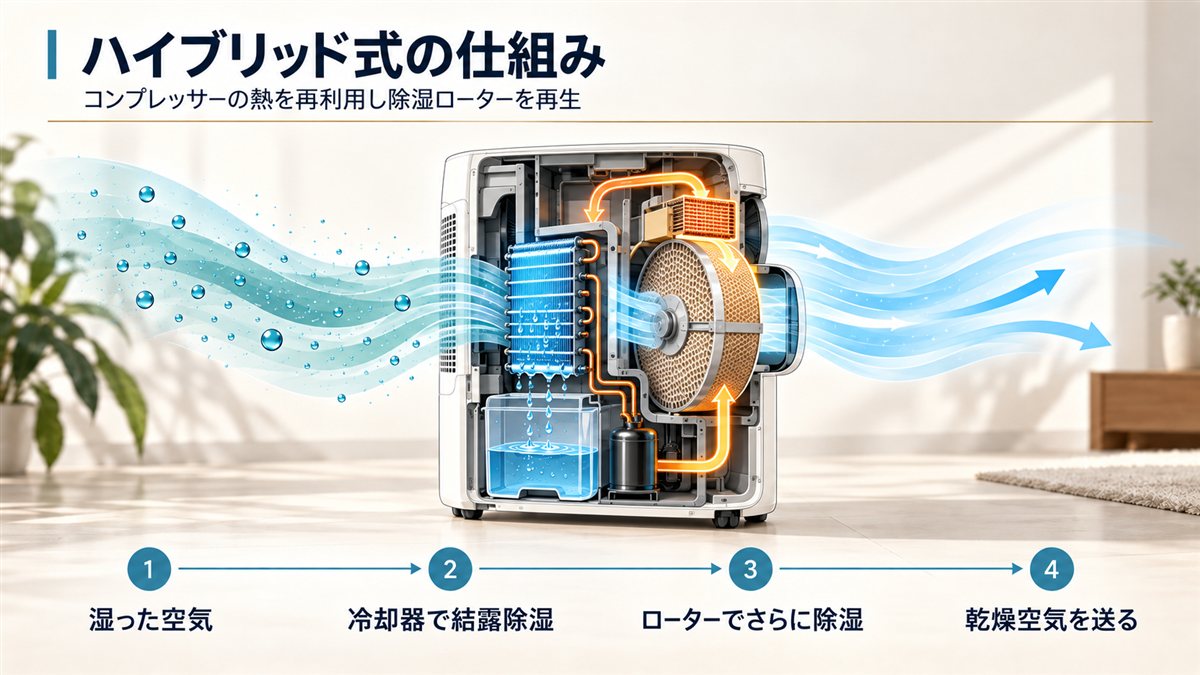 ハイブリッド式の仕組み図