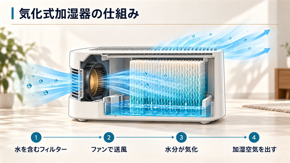 気化式の仕組み図